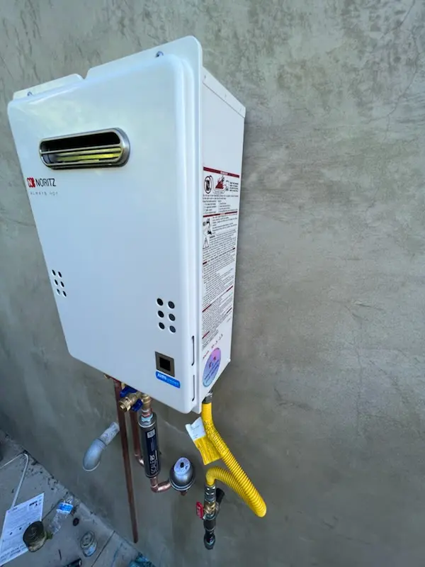 Tankless water heater installation for Forty Acres homes